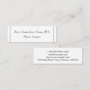 Carte de visite simple de chirurgien plasticien