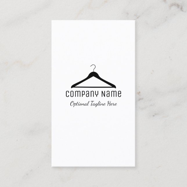 Carte de visite simple de logo de cintre (Devant)