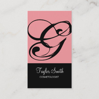 Carte de visite simple de monogramme