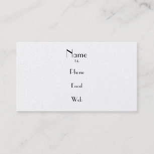Carte de visite simple de platine