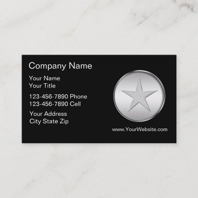 Carte de visite simple de police (Devant)
