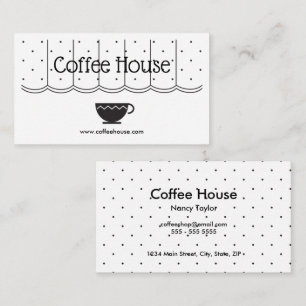Carte de visite simple de tasse d'auvent de café