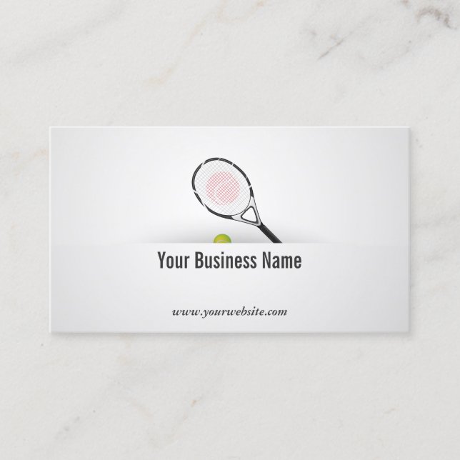 Carte de visite simple de tennis (Devant)