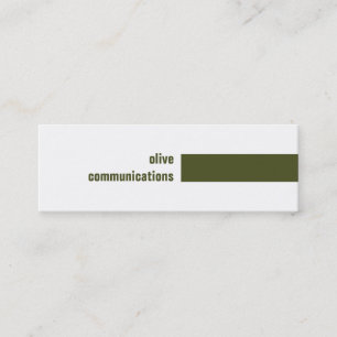 Carte de visite simple de vert olive