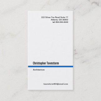 Carte de visite simple de verticale de Blue Line