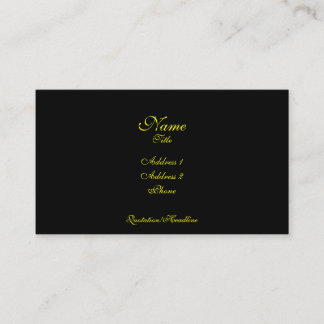 Carte de visite simple d'élégance