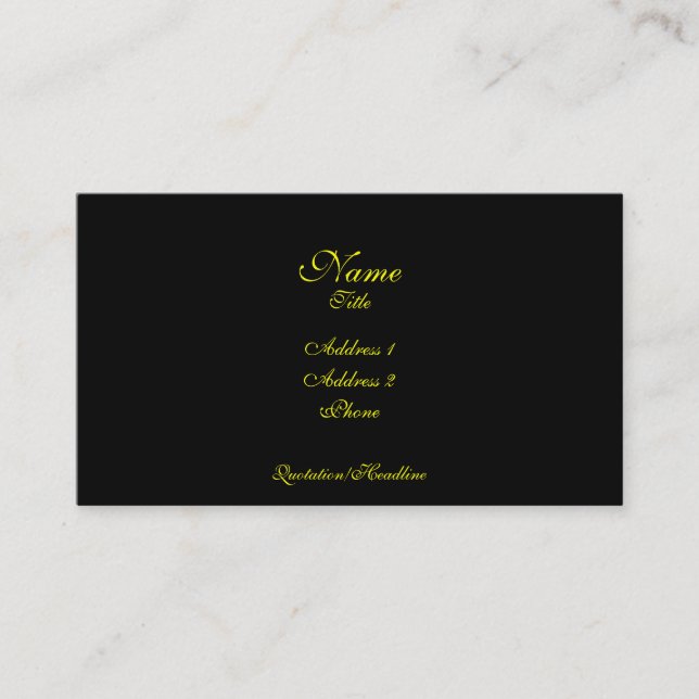 Carte de visite simple d'élégance (Devant)