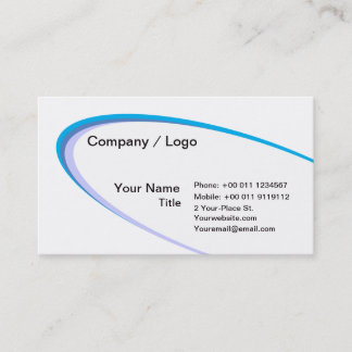 Carte de visite simple d'ellipse