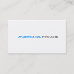 Carte de visite simple des textes