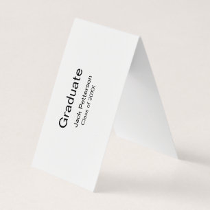 Carte De Visite simple diplôme minimal ajouter nom classe moderne