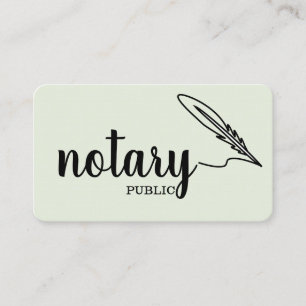 Carte de visite simple écriture élégante de notair