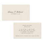 Simple Elegant Attorney Cream Business Card