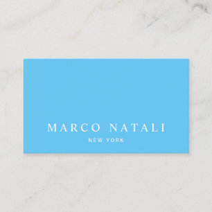 Carte De Visite Simple Elegant Blue Professional