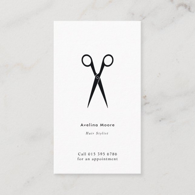 Carte De Visite Simple elegant business light beauty salon (Devant)