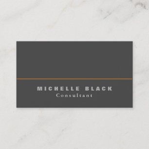 Carte De Visite Simple Elegant Grey Professionnel Moderne