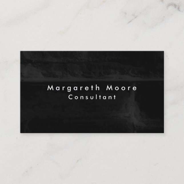 Carte De Visite Simple Elegant Gris Black Brick Wall Professionnel (Devant)