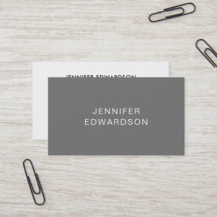 Carte De Visite Simple élégant gris minimaliste professionnel