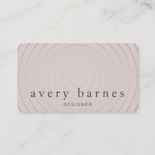 Carte De Visite Simple Elegant Mauve et Gold Professional Moderne