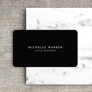 Carte De Visite Simple Élégant minimal noir