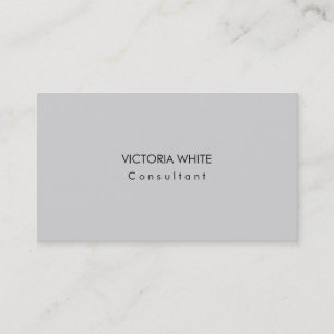 Carte De Visite Simple Elégant moderne gris clair minimaliste
