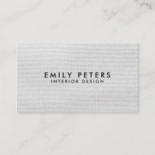 Carte De Visite Simple élégant moderne Linge gris professionnel