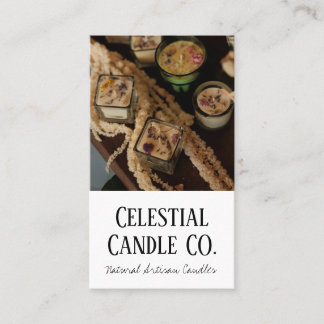 Carte De Visite Simple Elegant Natural Artisan Candle Company