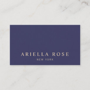 Carte De Visite Simple Elegant Navy Blue Professional