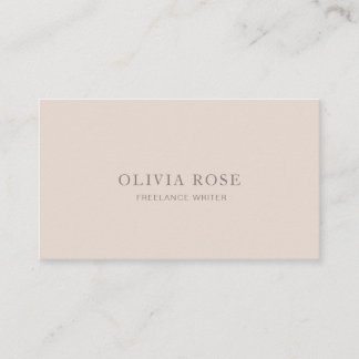 Carte De Visite Simple élégant Pastel Professionnel Minimaliste