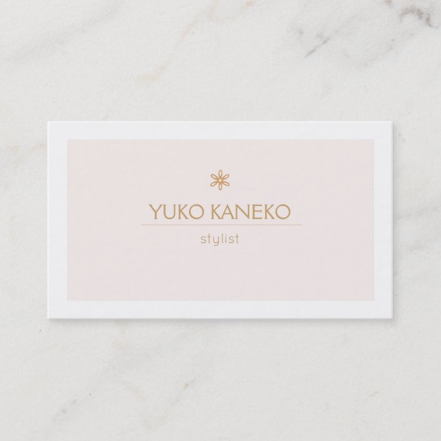 Carte De Visite Simple Elegant Pink Beauty Consultant (Devant)