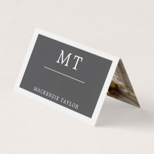 Carte De Visite Simple Élégant Professionnel 3 Photo