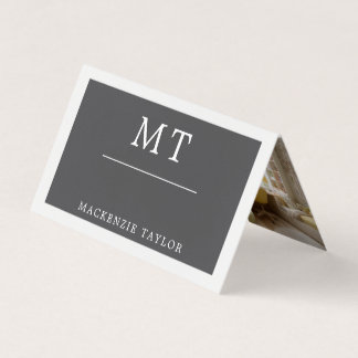 Carte De Visite Simple Élégant Professionnel 3 Photo