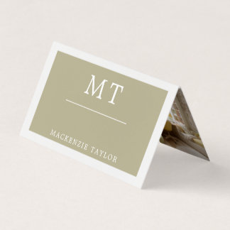 Carte De Visite Simple Élégant Professionnel 3 Photo