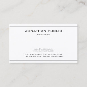 Carte De Visite Simple Elegant Professionnel Propre Moderne tendan