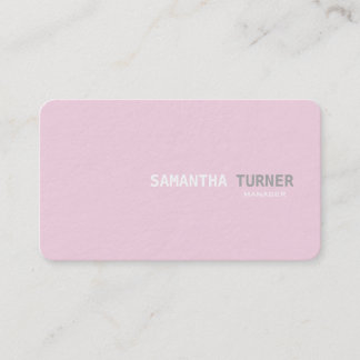 Carte De Visite Simple Elegant Rose Texté Professionnel Personnali