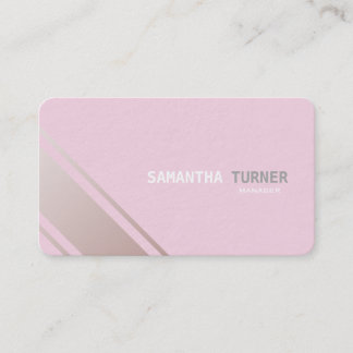 Carte De Visite Simple Elegant Rose Texté Professionnel Personnali