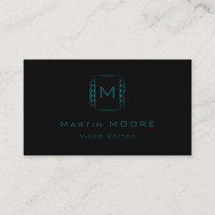 Carte De Visite Simple élégante couverture de style foncé professi