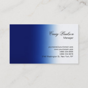 Carte de visite simple en bleu foncé