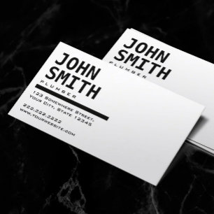 Carte de visite simple en noir et blanc