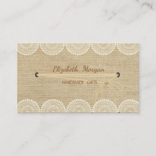 Carte De Visite Simple et artisanal, dentelle