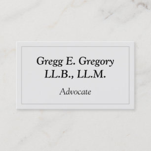 Carte de visite simple et basique d'avocat