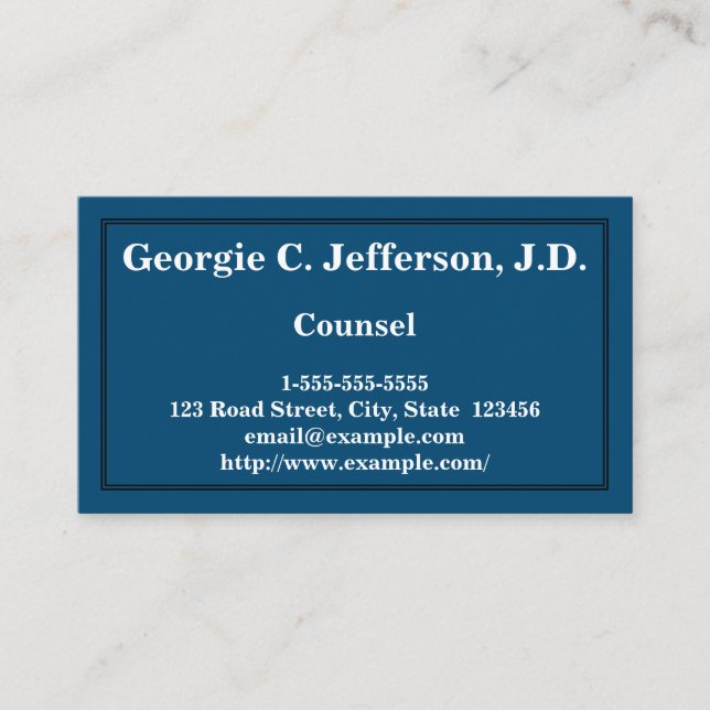 Carte de visite simple et basique pour conseiller (Devant)