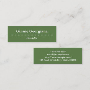 Carte de visite simple et chic de styliste en