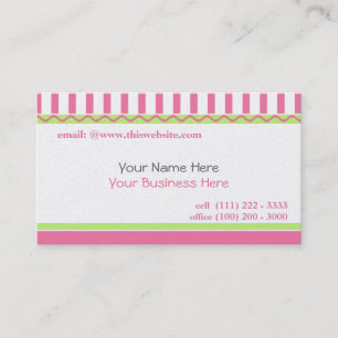 Carte De Visite Simple et doux/ rose