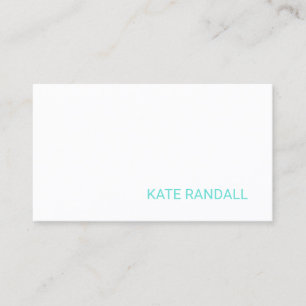 Carte De Visite Simple et élégant, blanc professionnel