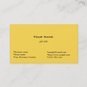 carte de visite simple et ensoleillée.