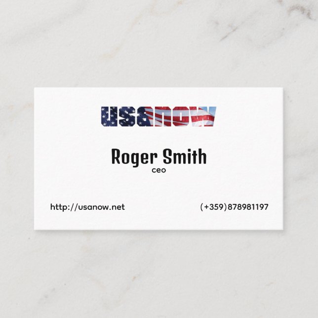 Carte de visite simple et entièrement personnalisa (Devant)