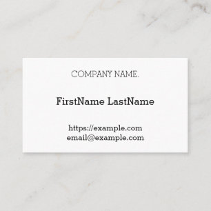 Carte de visite simple et minimaliste