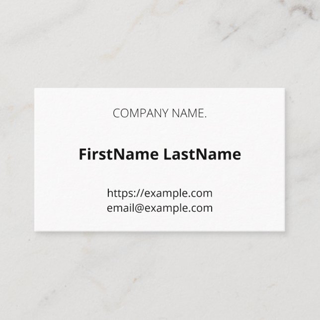 Carte de visite simple et minimaliste (Devant)