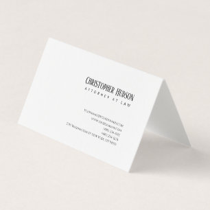 Carte De Visite Simple et minimaliste avocat simple en droit