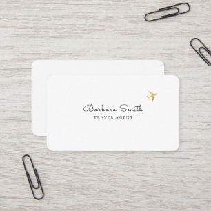 Carte de visite simple et minimaliste pour agents 